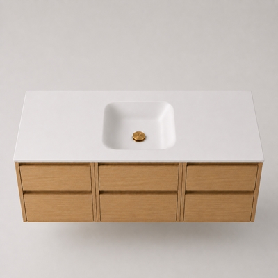 Corian kylpyhuonetaso 142 cm sis. Lux allas, Glacier White
