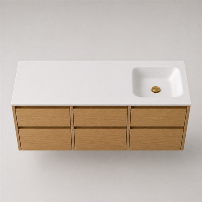 Corian kylpyhuonetaso 152 cm sis. Type 7 allas, oikea, Glacier White