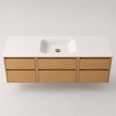 Corian kylpyhuonetaso 162 cm sis. Lux allas, Glacier White