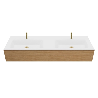 Corian-pesuallastaso mittojen mukaan kylpyhuoneeseen, sis. Type 7 -altaan, Glacier White