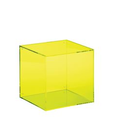 Kuutiolaatikko - keltaista akryyliä