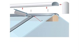 Alumiininen harjan pääty RIATHERM® 17,5° - 32,5° (harjakatto)